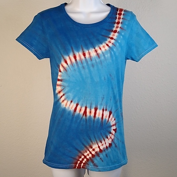 Women's New S/S Tie Dye T-Shirt Small - Picture 2 of 4
